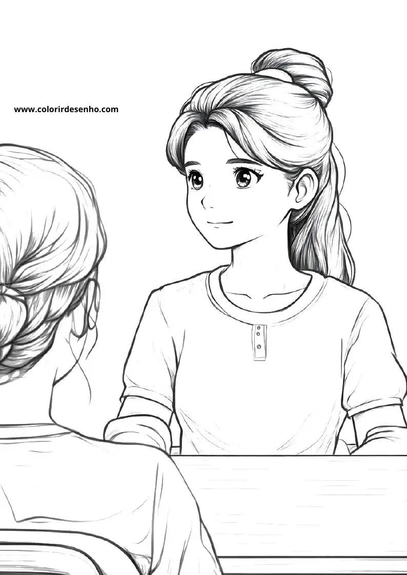 Cute Teacher Coloring Pages 7