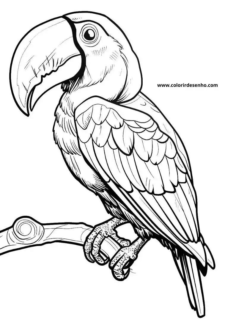 Cute Toucan Coloring Pages 1