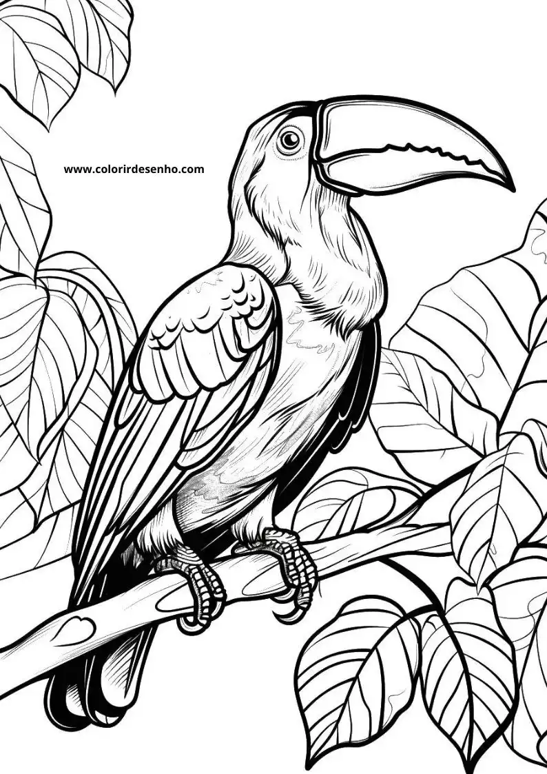Cute Toucan Coloring Pages 2