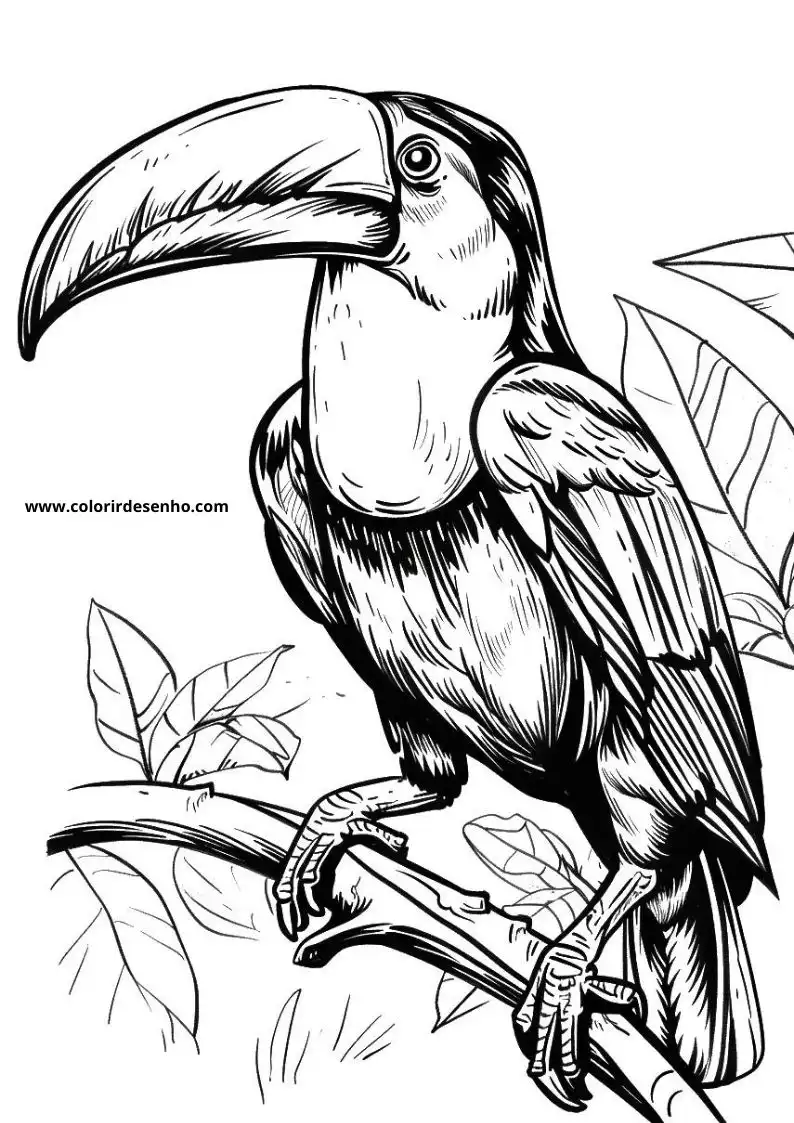 Cute Toucan Coloring Pages 3