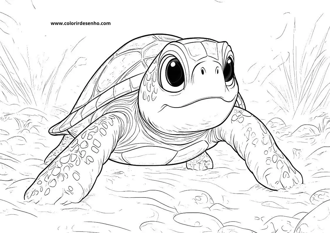 Cute Turtle Coloring Pages 2