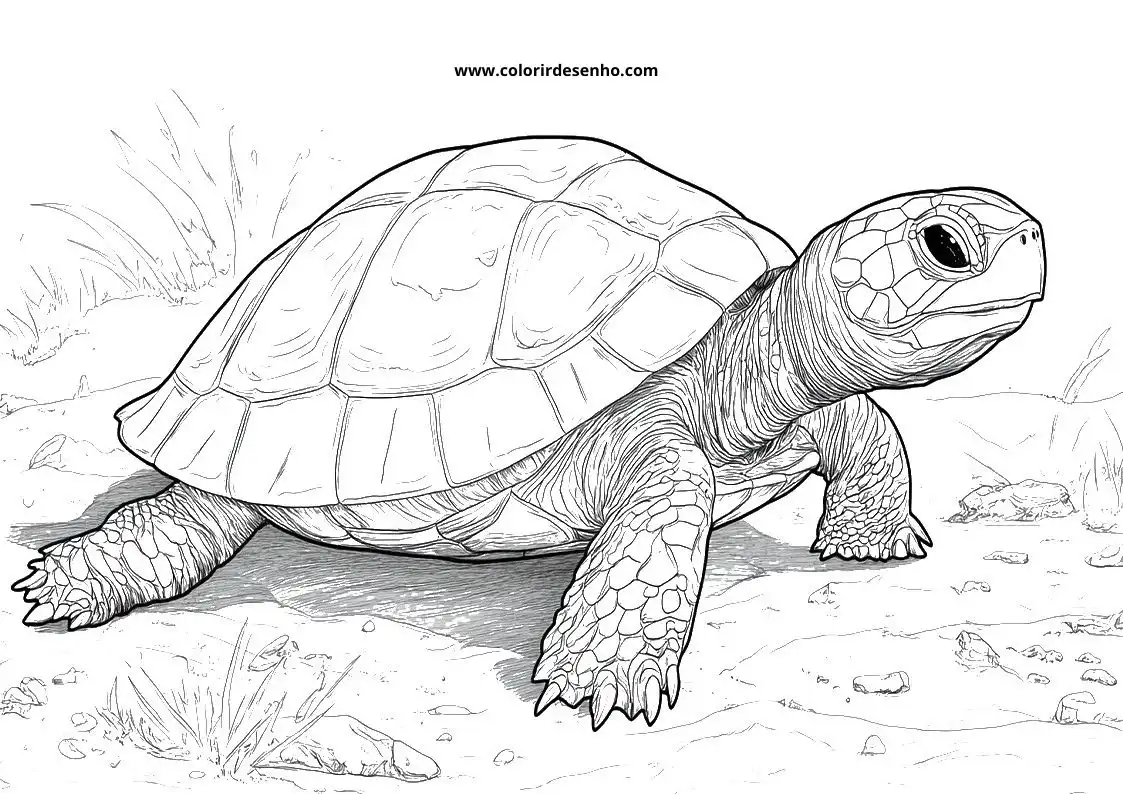 Cute Turtle Coloring Pages 4