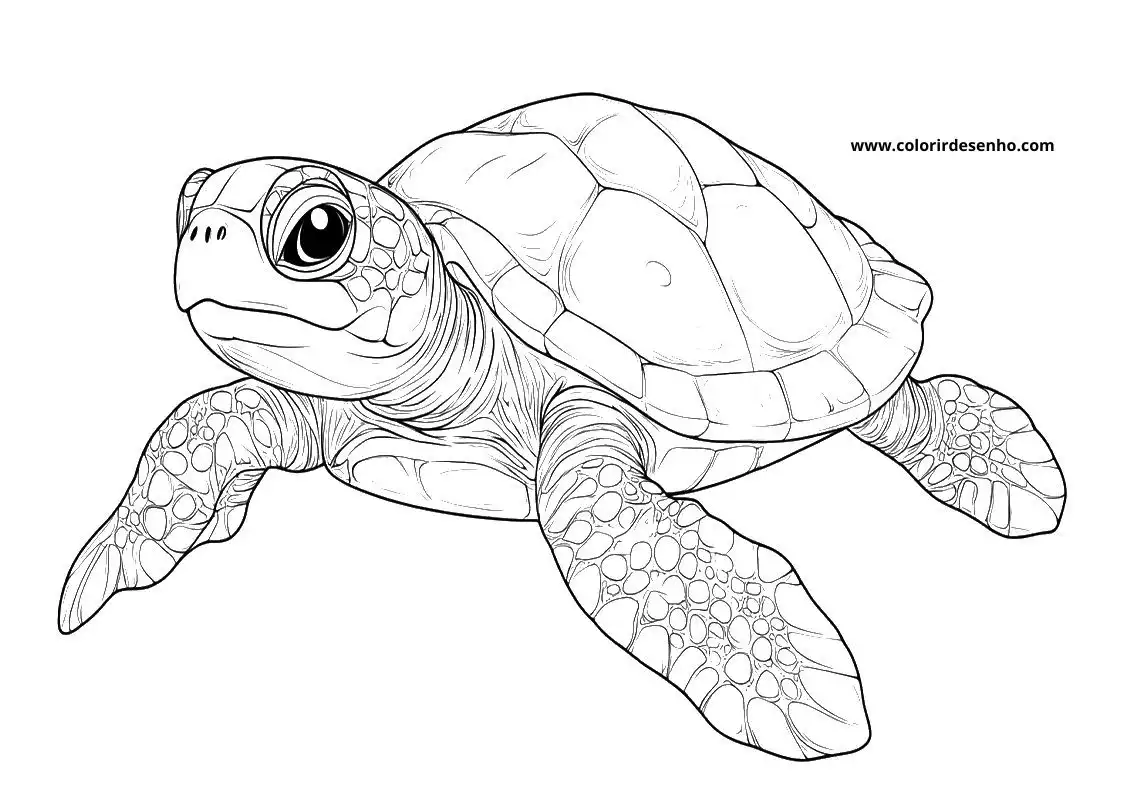 Cute Turtle Coloring Pages 5