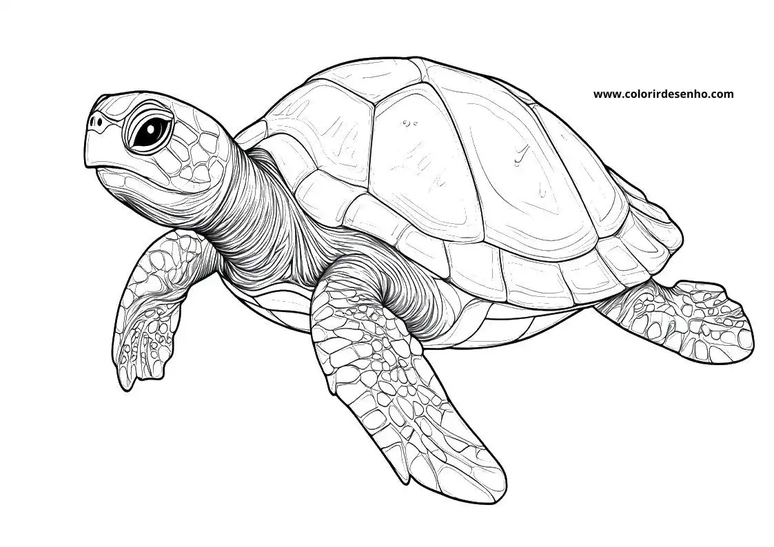 Cute Turtle Coloring Pages 7