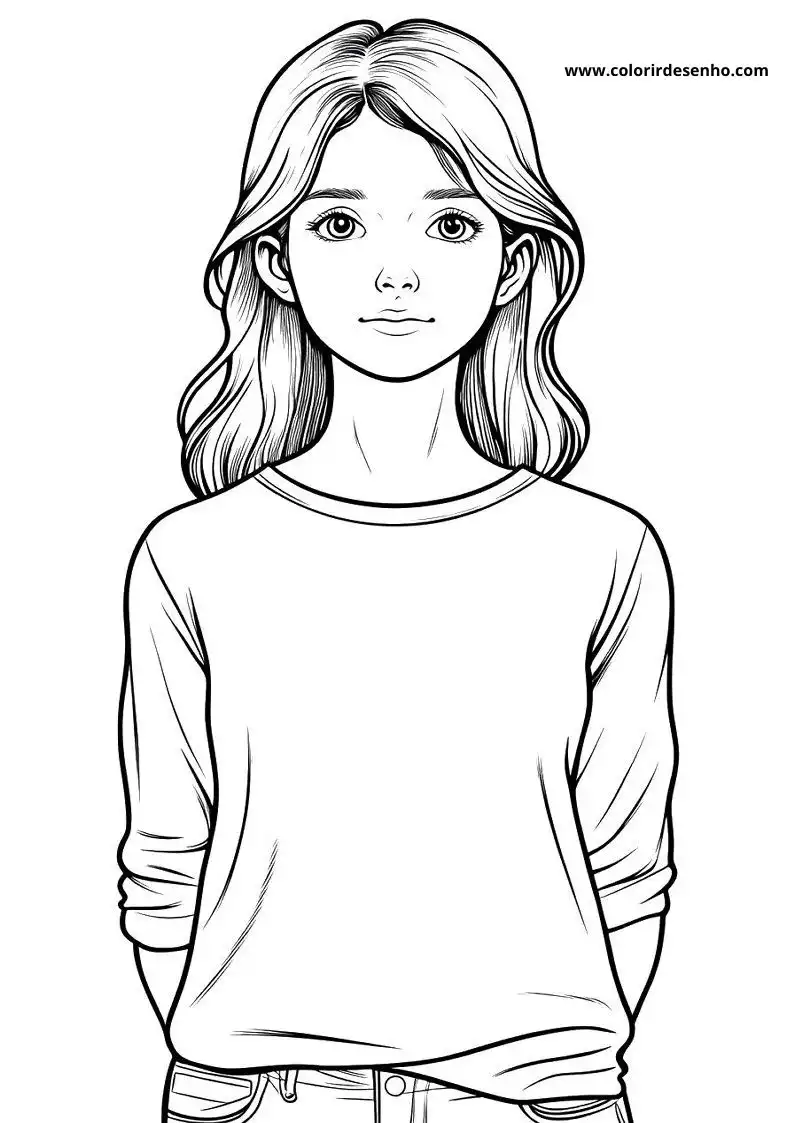 Cute Woman Coloring Pages 10