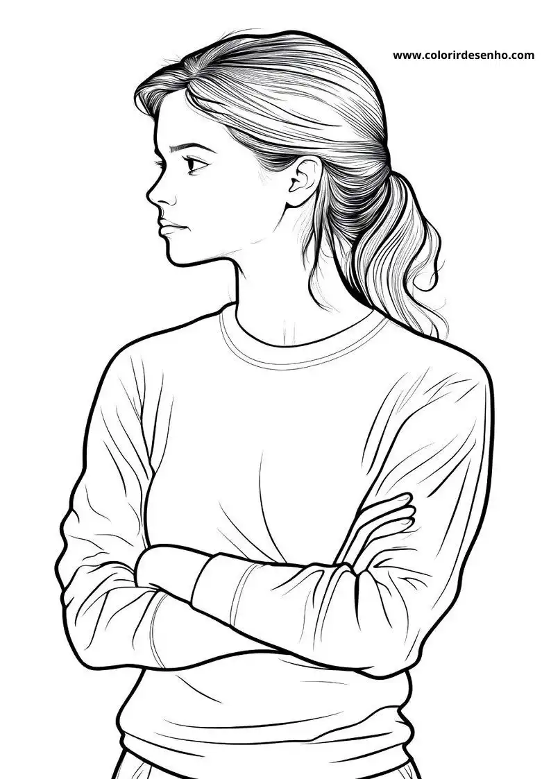 Cute Woman Coloring Pages 11