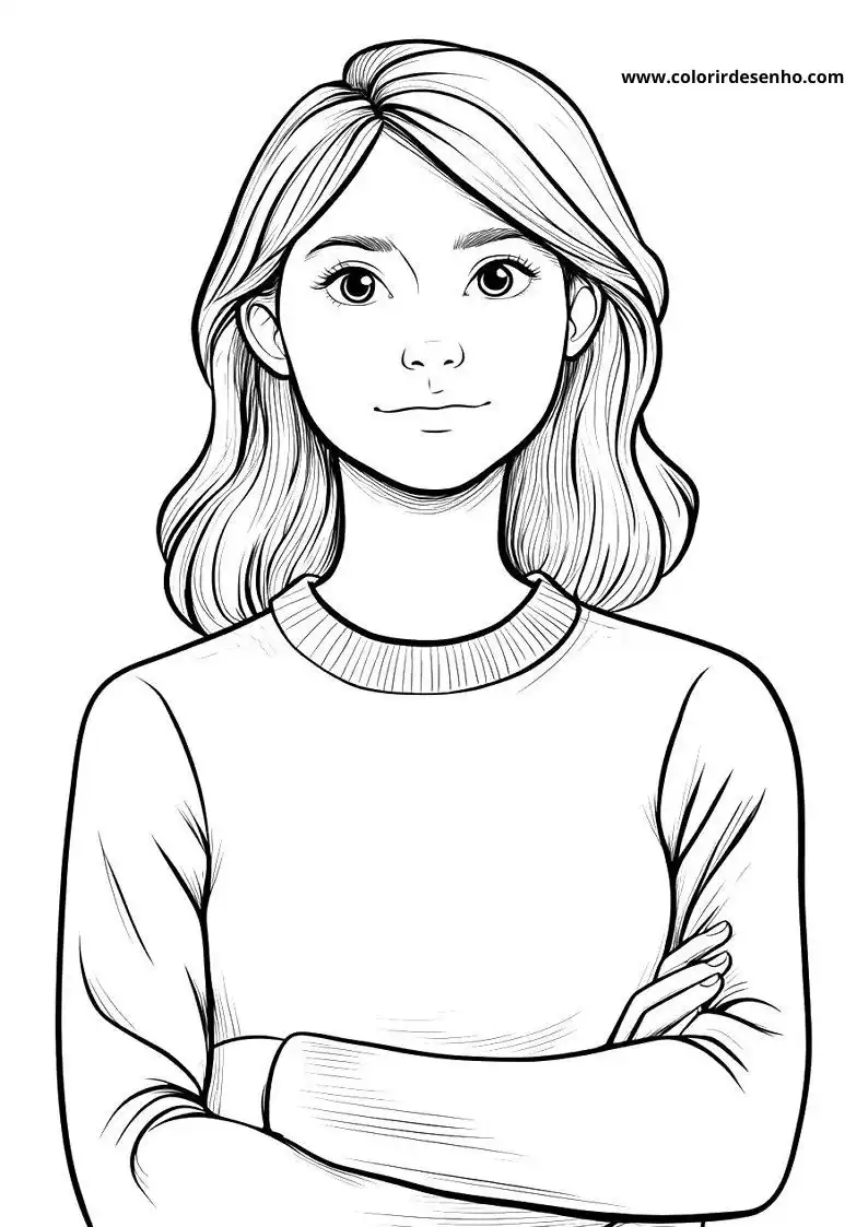 Cute Woman Coloring Pages 12