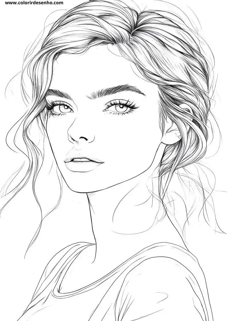 Cute Woman Coloring Pages 5