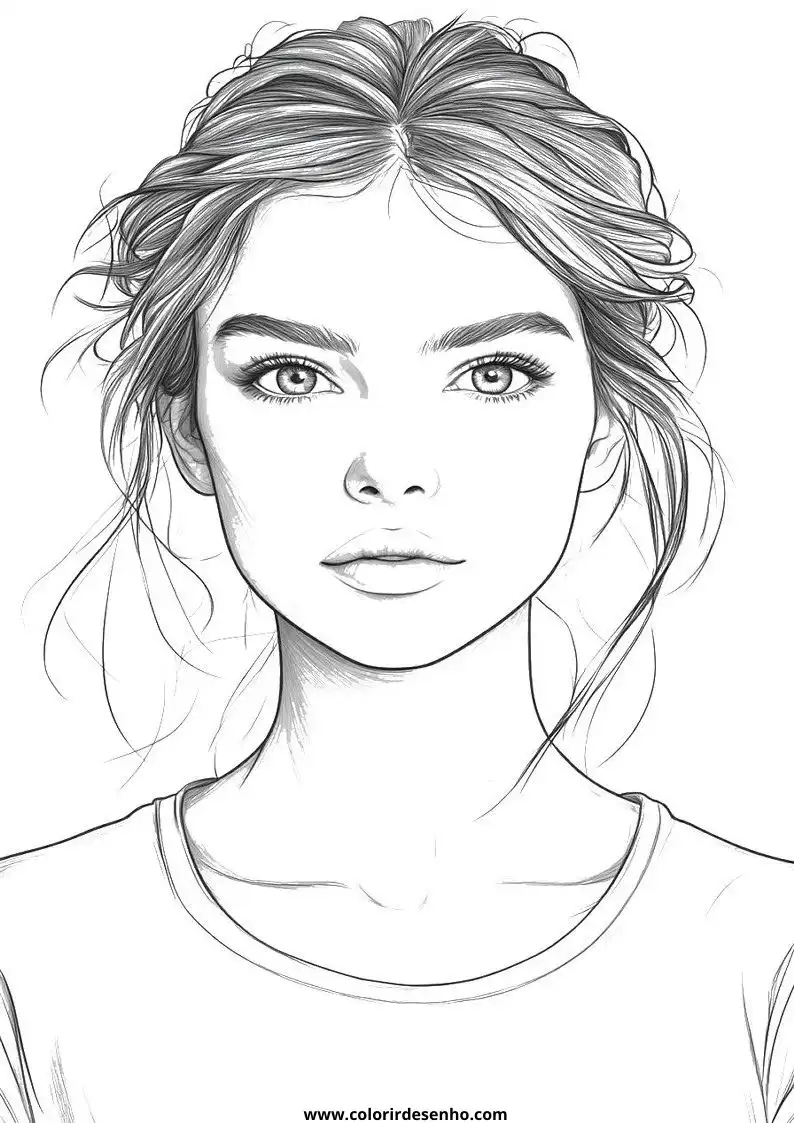 Cute Woman Coloring Pages 7