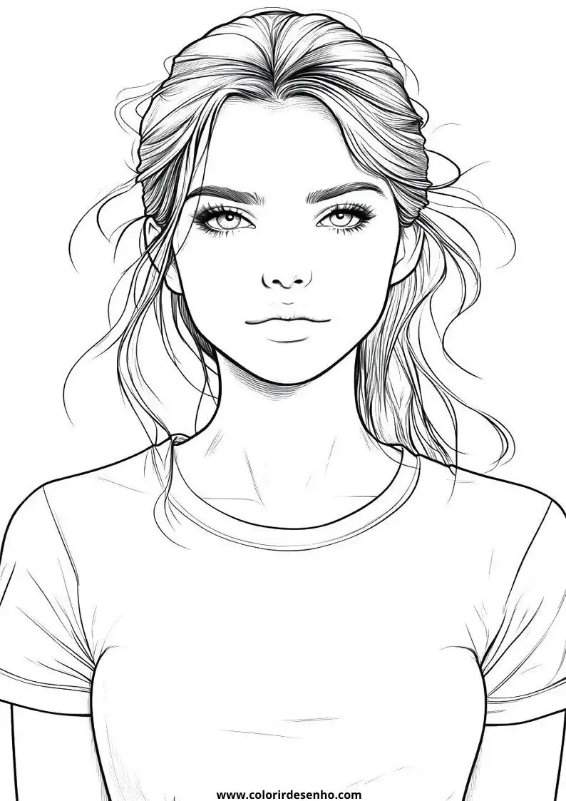 Cute Woman Coloring Pages 8