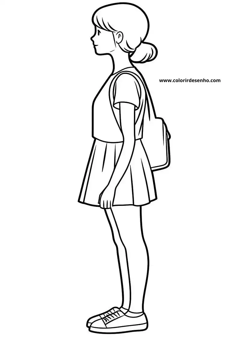 Cute Woman Coloring Pages 9