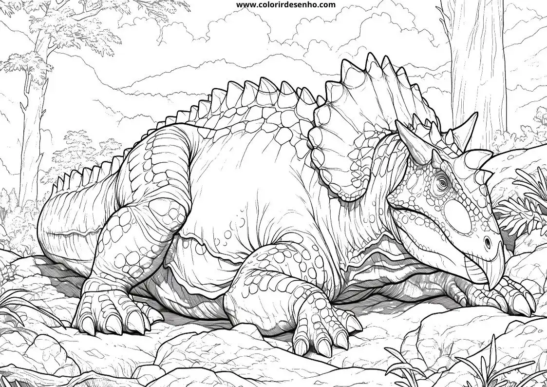 Dinosaur Drawing For Kids To Color 3