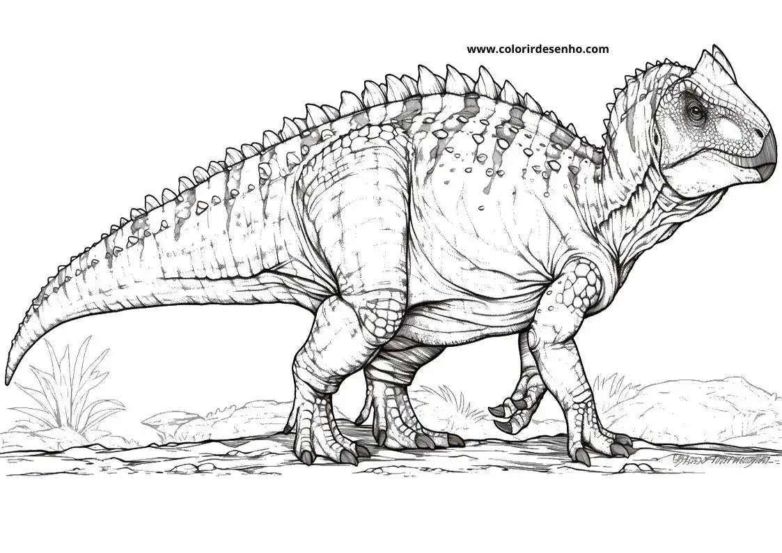 Dinosaur Drawing For Kids To Color 4