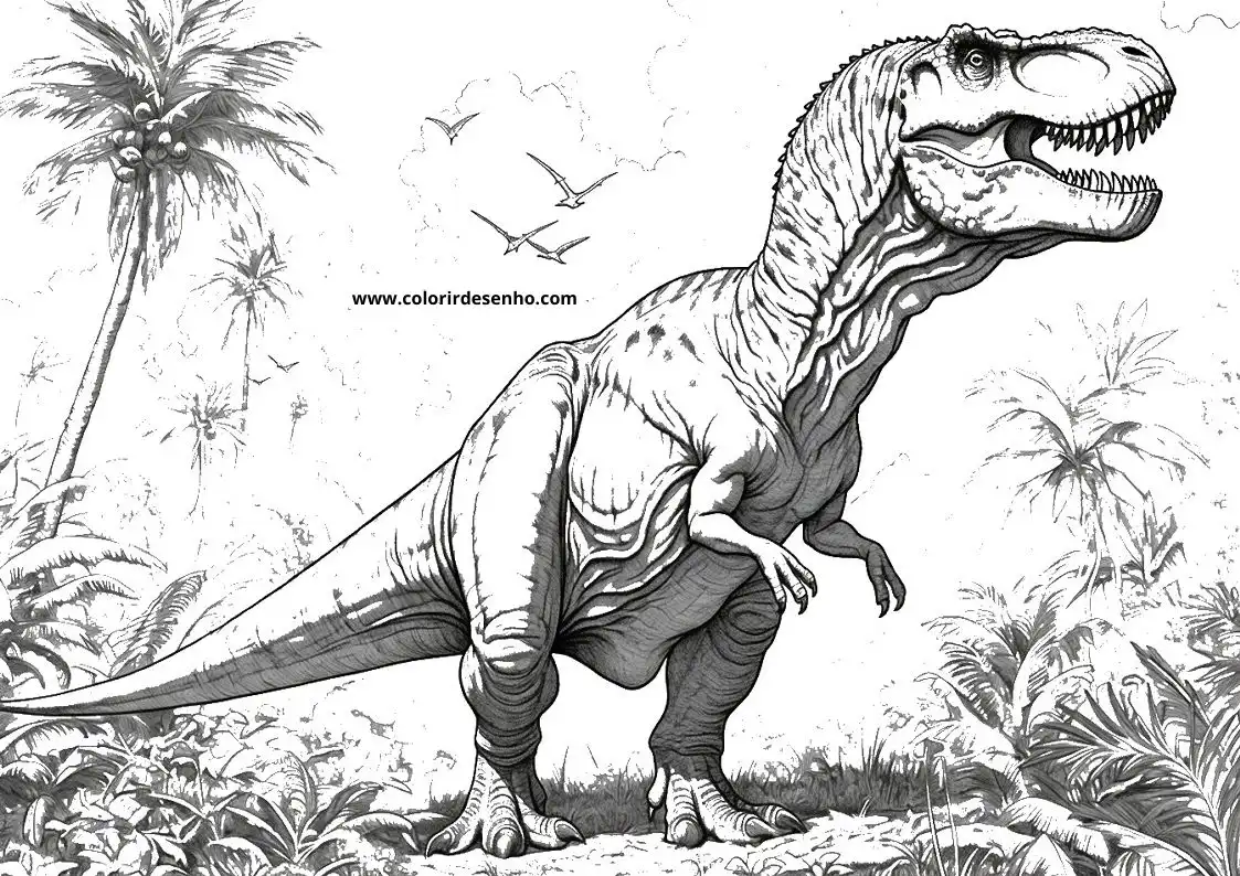 Dinosaur Drawing For Kids To Color 5