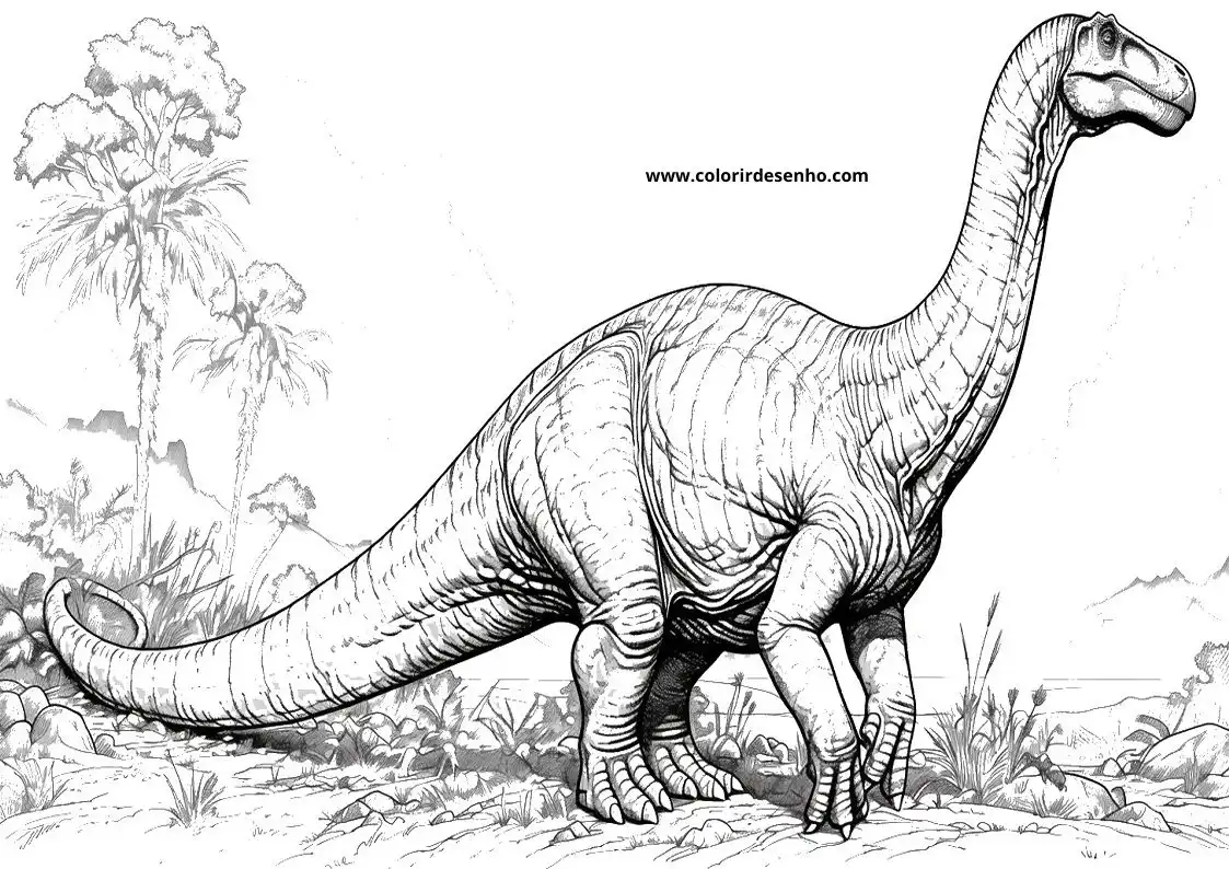 Dinosaur Drawing For Kids To Color 6