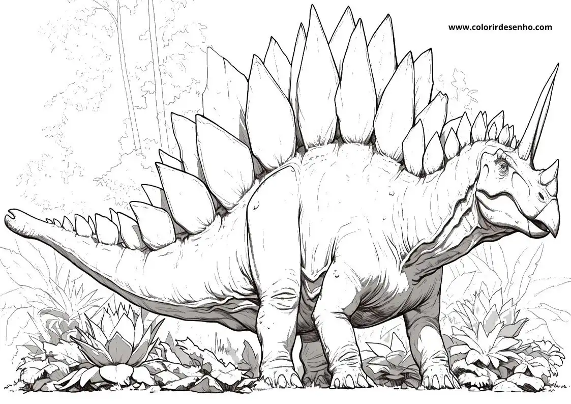 Dinosaur Drawing For Kids To Color 7