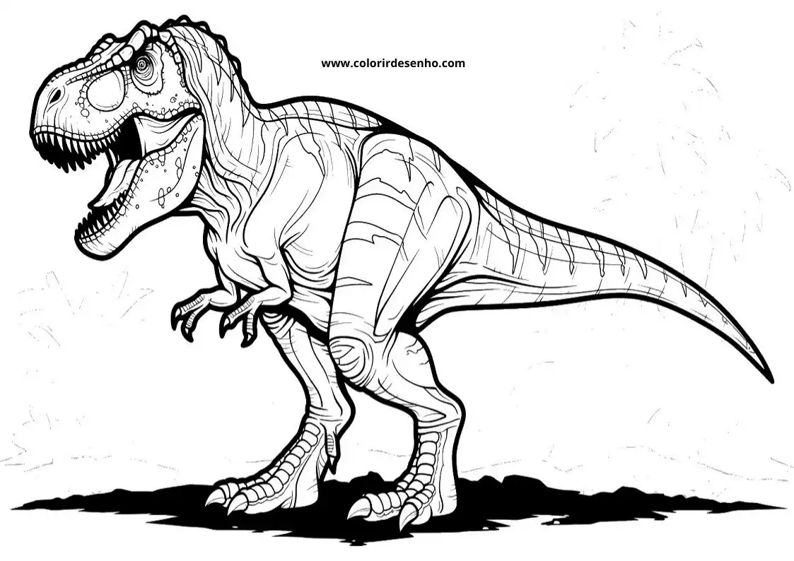Dinosaur Free Printable Coloring Pages 4