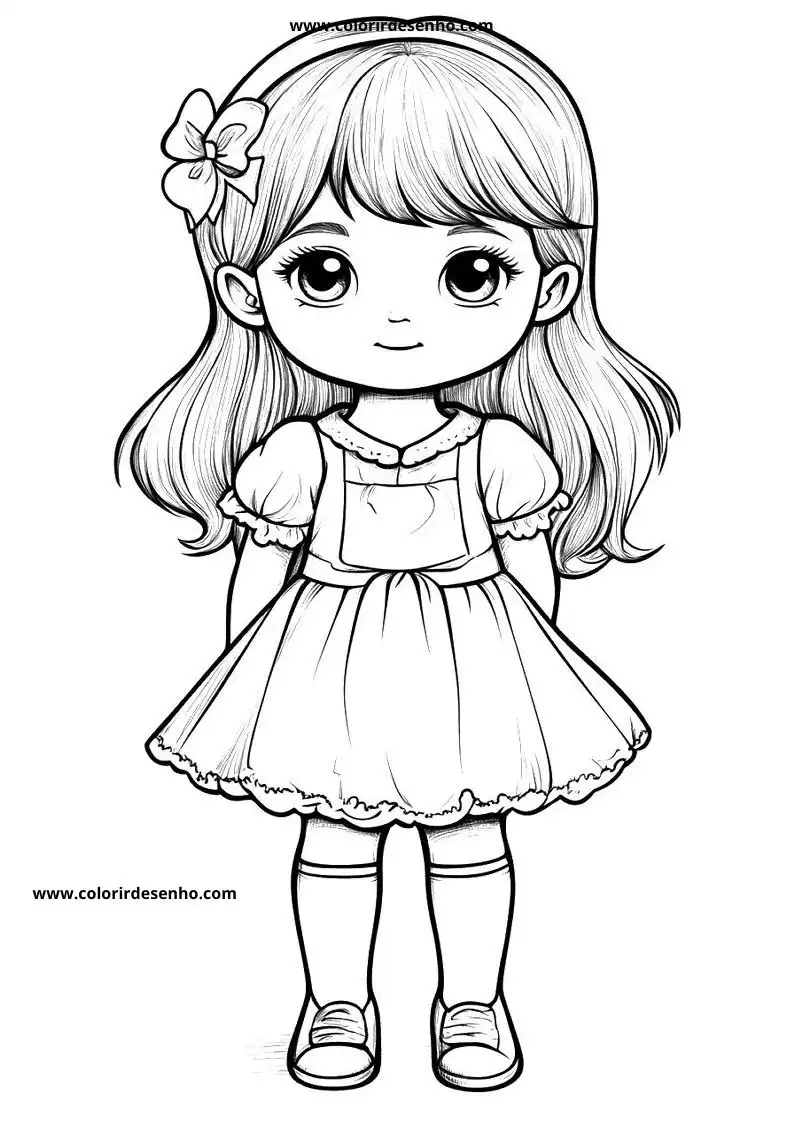 Doll Coloring Pages For Kids And Adults 2