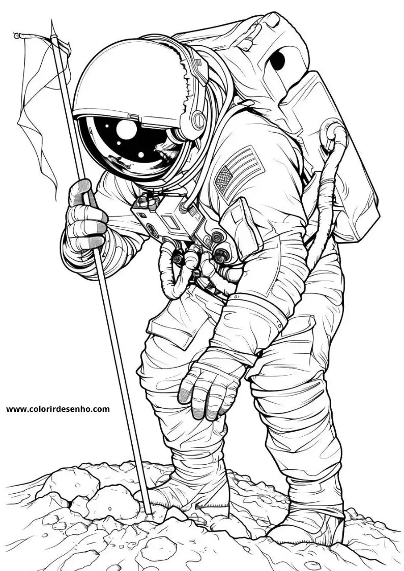 Download Astronaut Coloring Pages 1