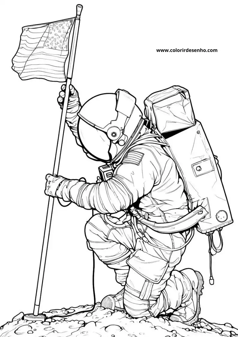 Download Astronaut Coloring Pages 2