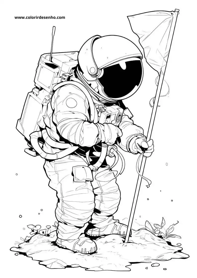 Download Astronaut Coloring Pages 3
