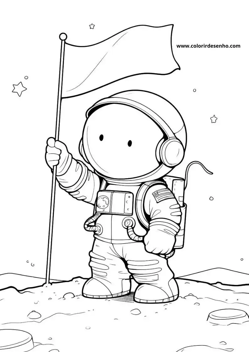 Download Astronaut Coloring Pages 4