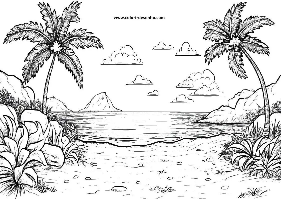 Download Beach Coloring Pages 4