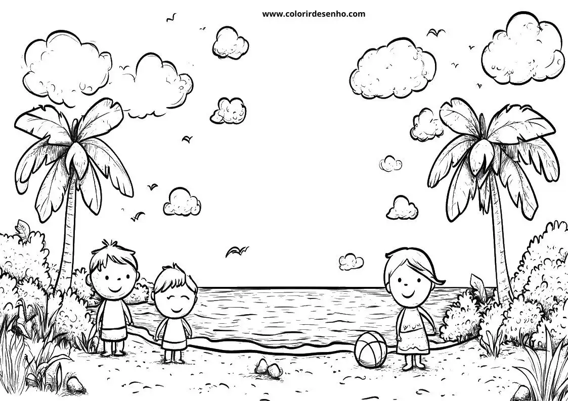 Download Beach Coloring Pages 8
