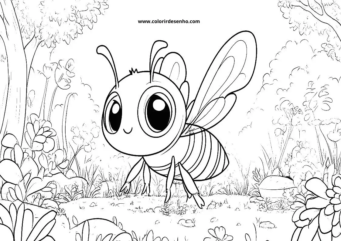 Download Bee Coloring Pages 4