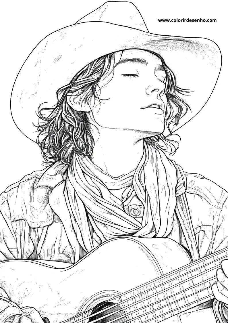 Download Country Music Coloring Pages 6