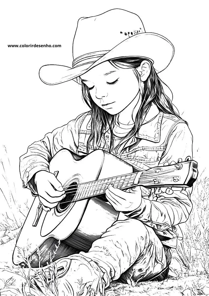 Download Country Music Coloring Pages 8