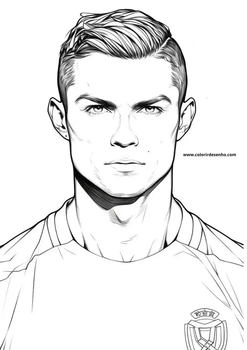 Download Cristiano Ronaldo Coloring Pages 6