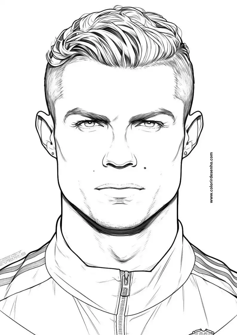 Download Cristiano Ronaldo Coloring Pages 7