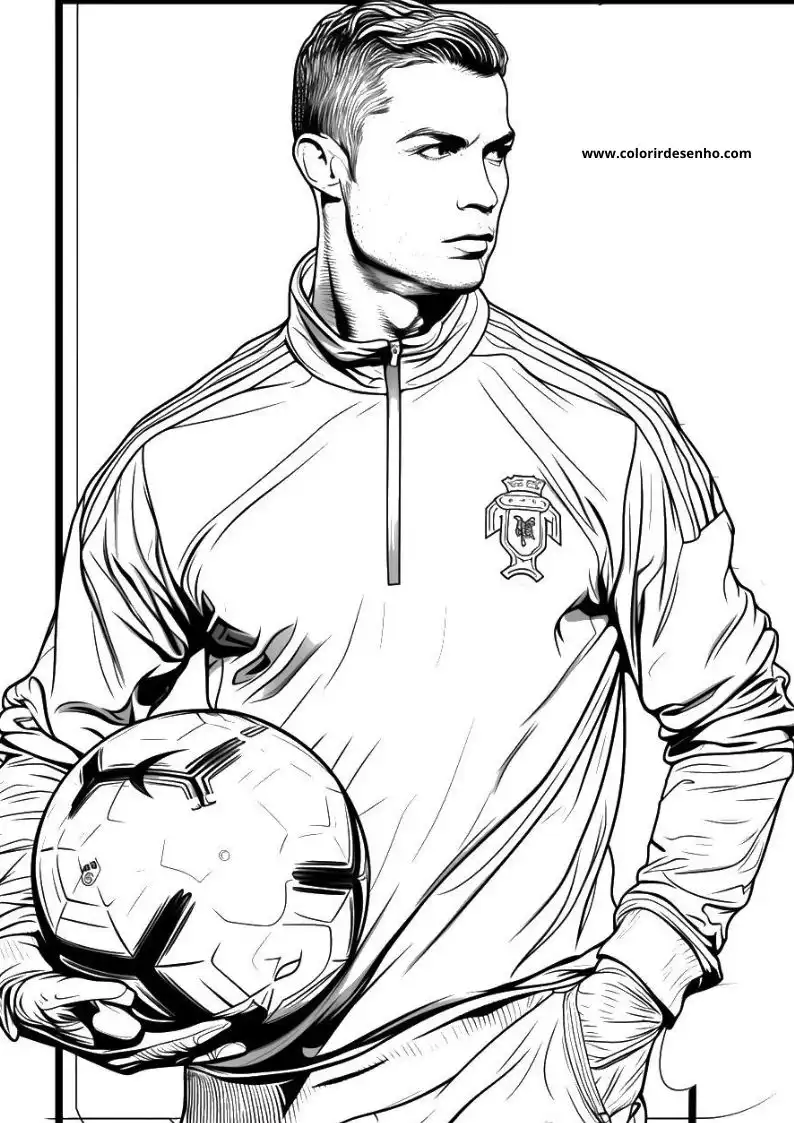 Download Cristiano Ronaldo Coloring Pages 9