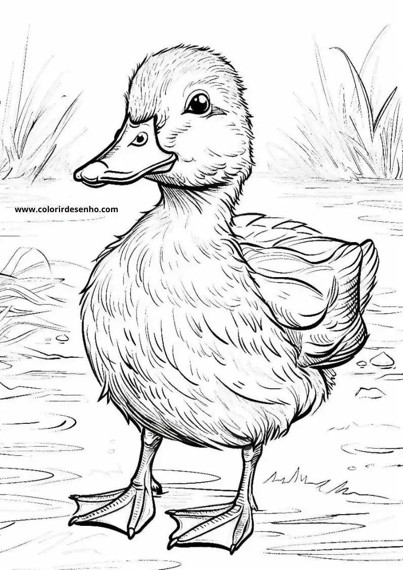 Download Duck Coloring Pages 3