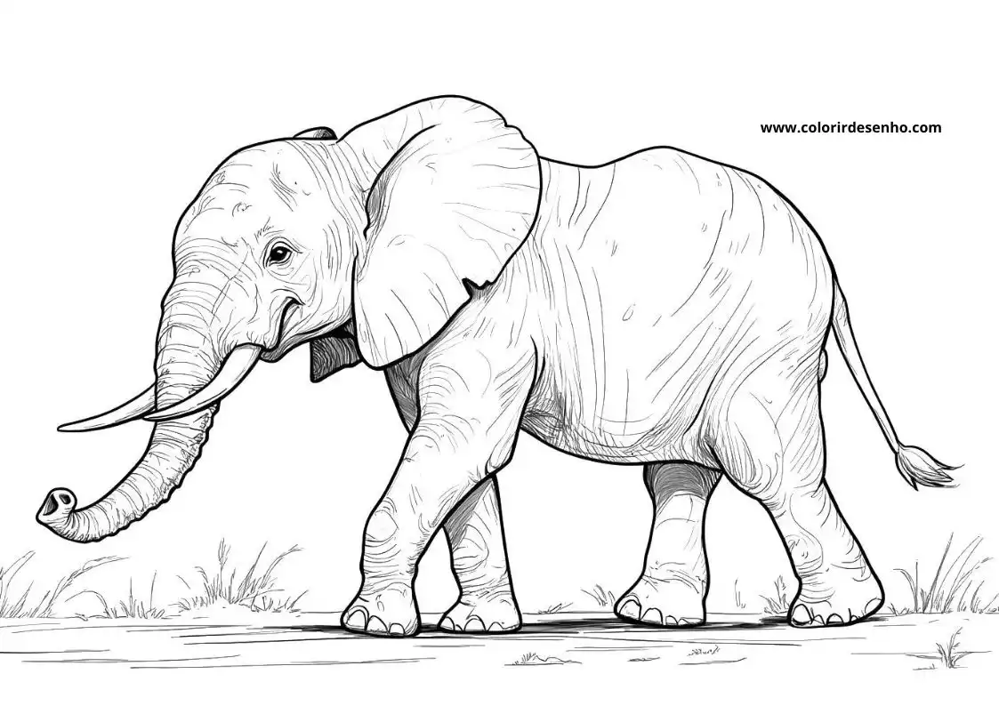 Download Elephant Coloring Pages 1