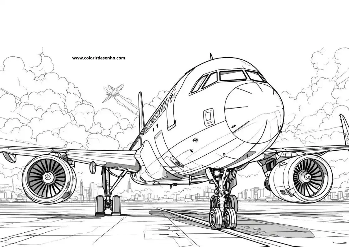 Download Free Printable Airplane Coloring Pages For Kids And Adults 6