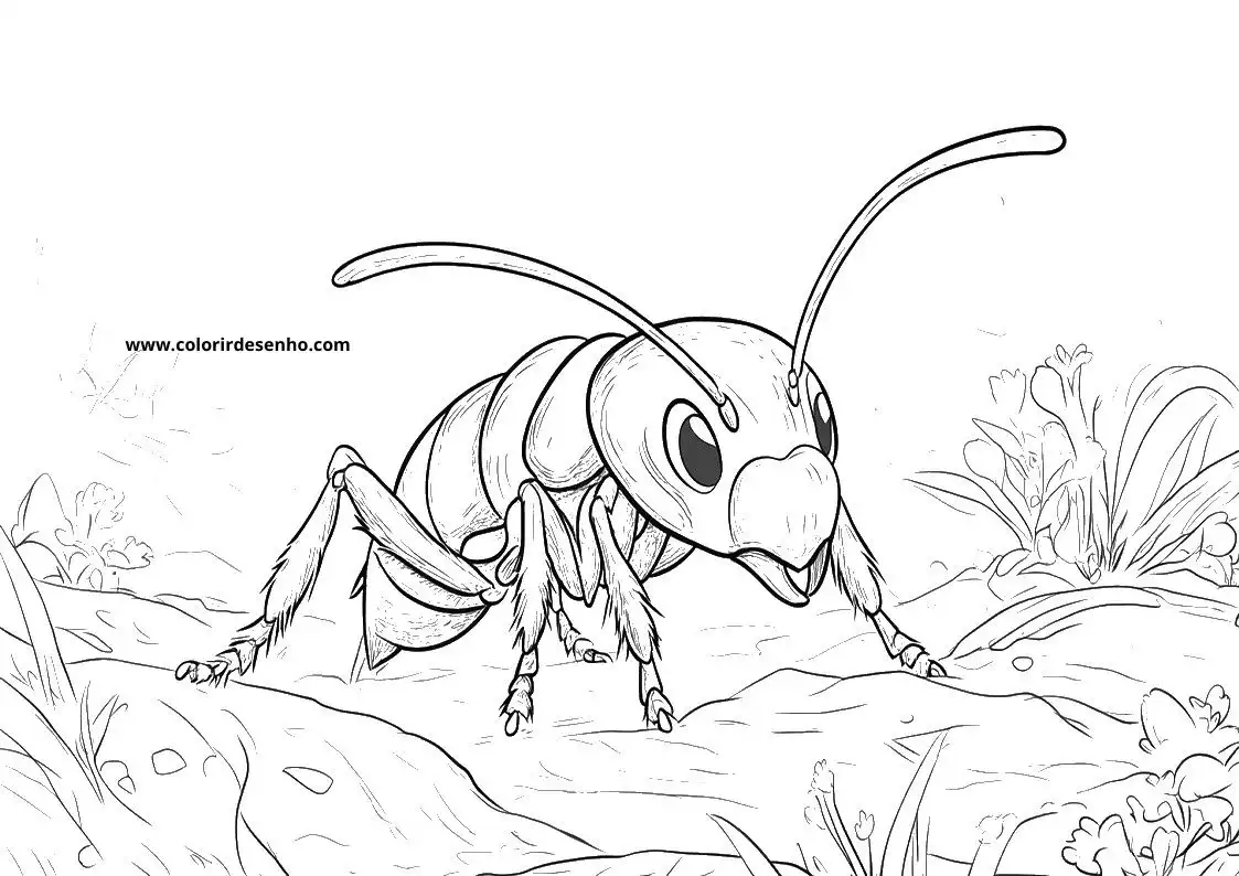 Download Free Printable Ant Coloring Pages For Kids And Adults 3