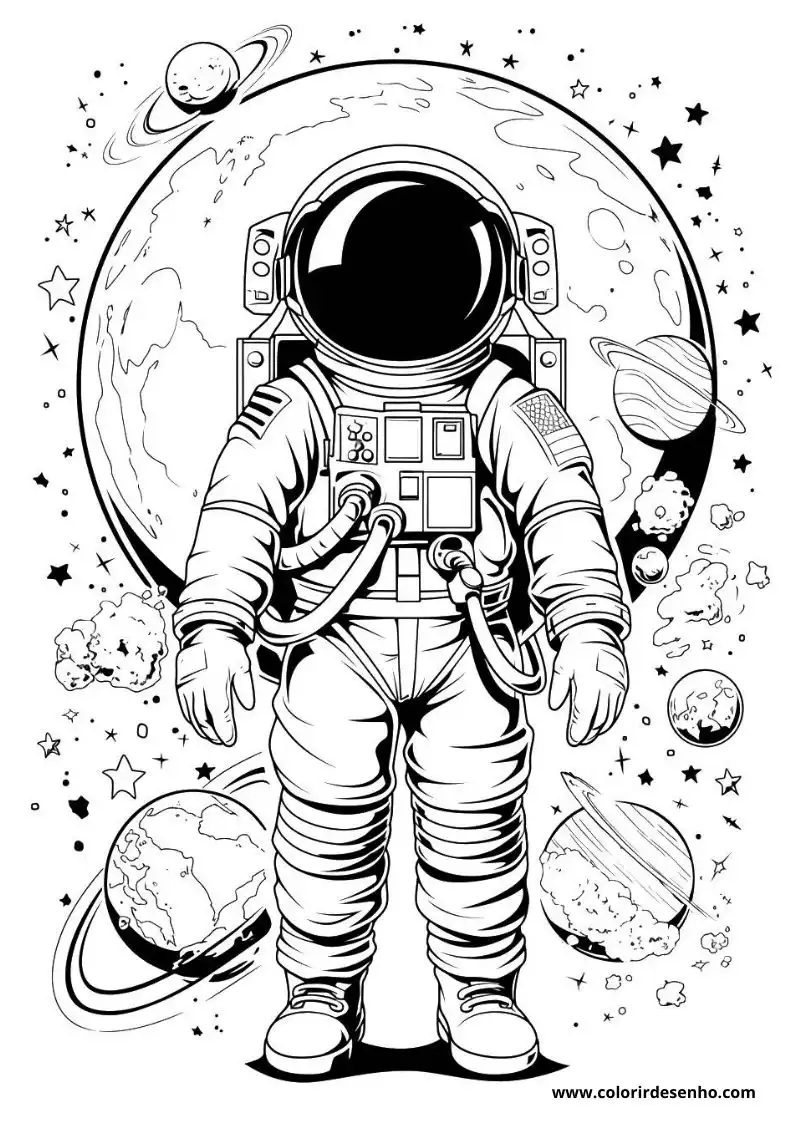 Download Free Printable Astronaut Coloring Pages For Kids And Adults 6
