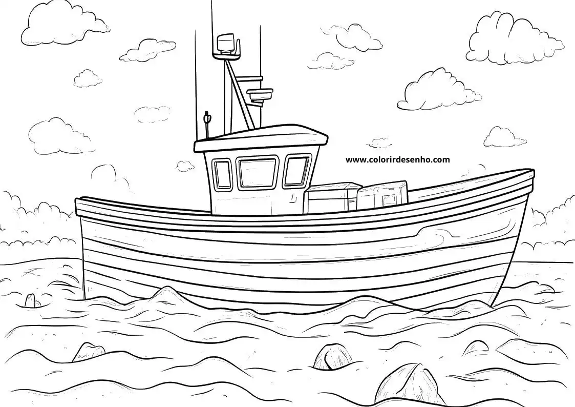 Download Free Printable Boat Coloring Pages For Kids And Adults 2