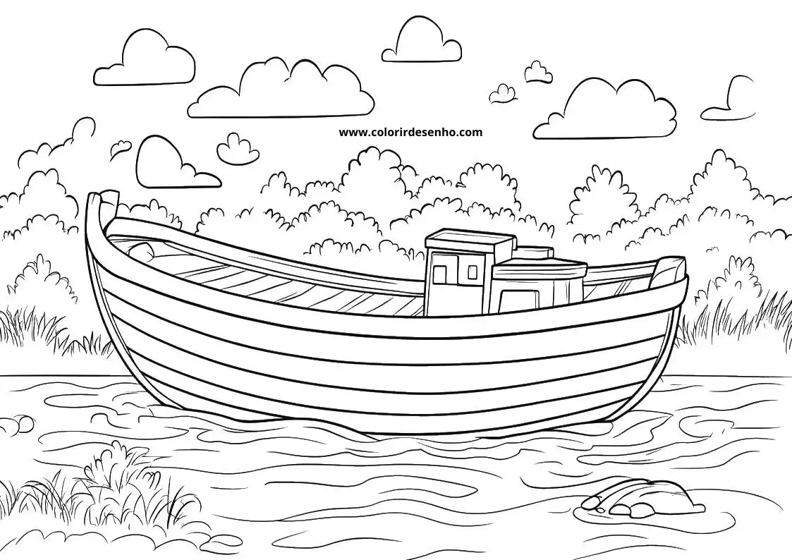 Download Free Printable Boat Coloring Pages For Kids And Adults 4
