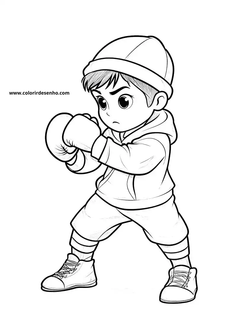 Download Free Printable Boxing Coloring Pages For Kids And Adults 1