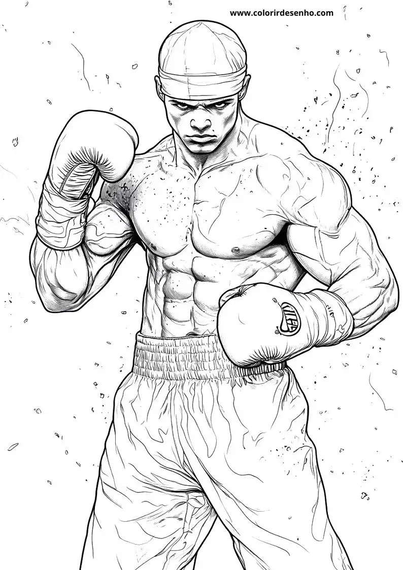 Download Free Printable Boxing Coloring Pages For Kids And Adults 3
