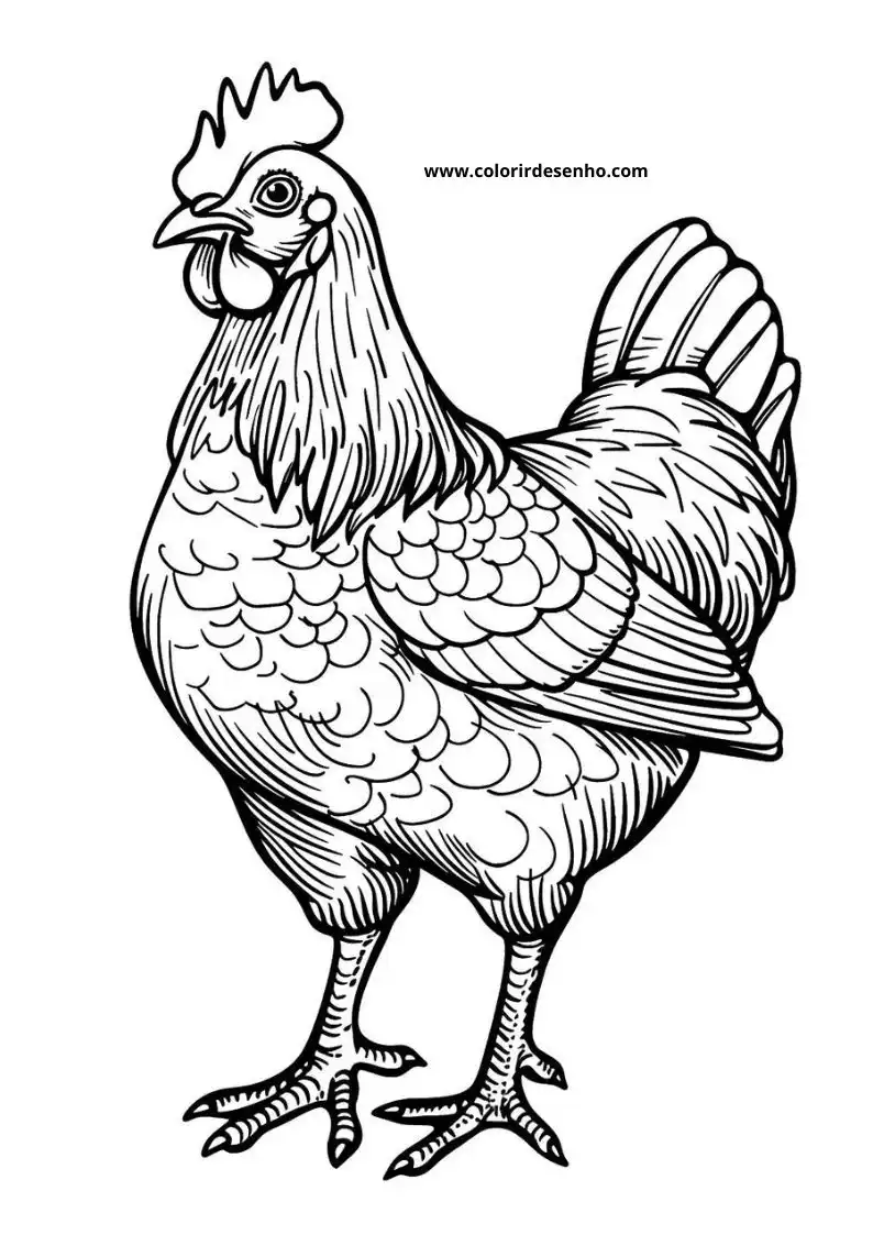 Download Free Printable Chicken Coloring Pages For Kids And Adults 1