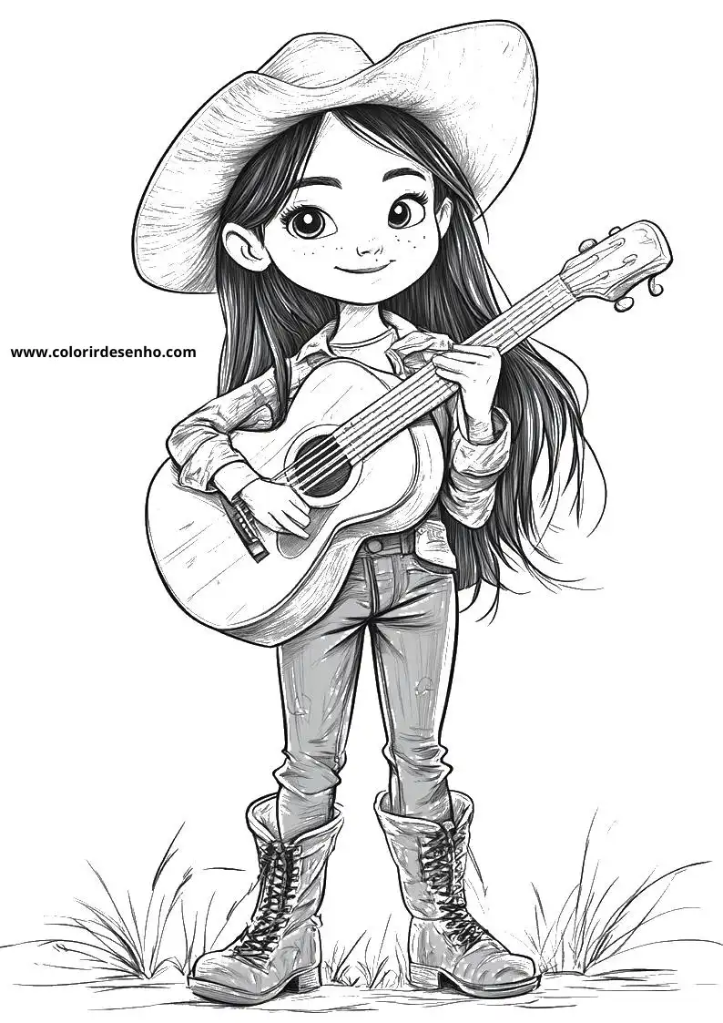 Download Free Printable Country Music Coloring Pages For Kids And Adults 7