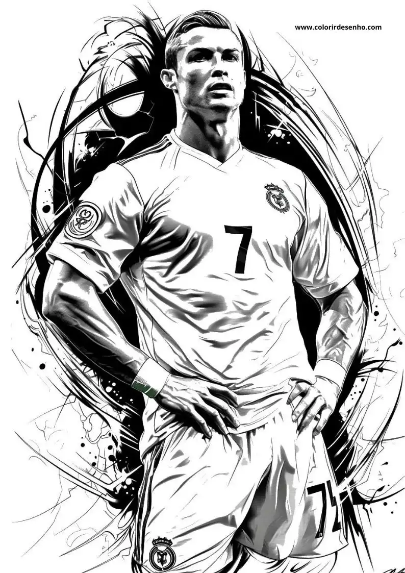 Download Free Printable Cristiano Ronaldo Coloring Pages For Kids And Adults 6