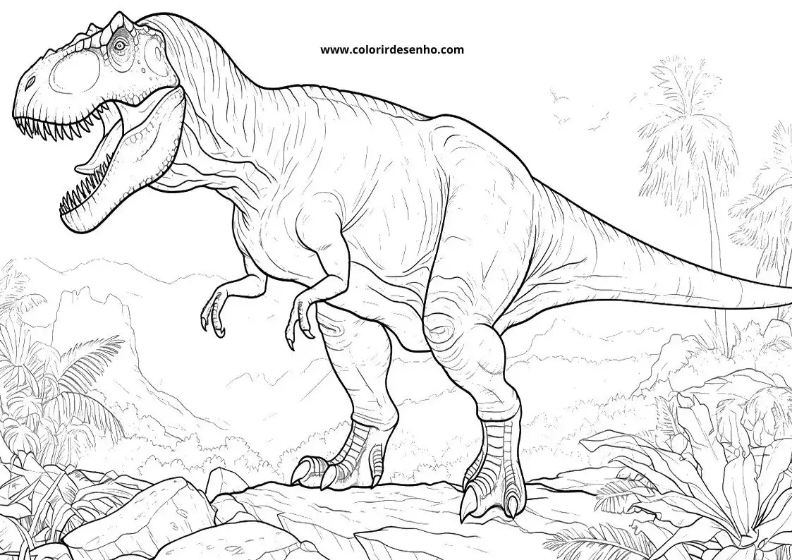 Download Free Printable Dinosaur Coloring Pages For Kids And Adults 2