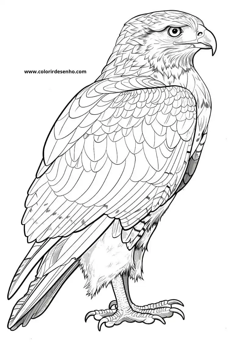 Download Free Printable Hawk Coloring Pages For Kids And Adults 5
