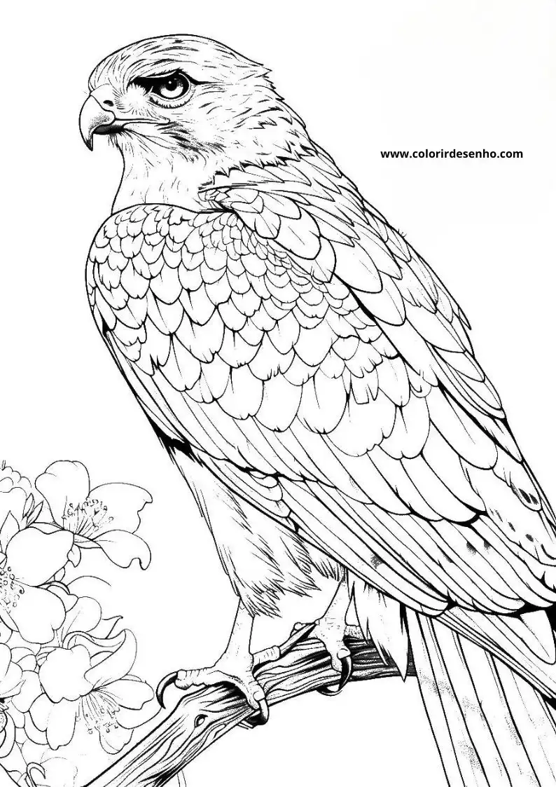 Download Free Printable Hawk Coloring Pages For Kids And Adults 6
