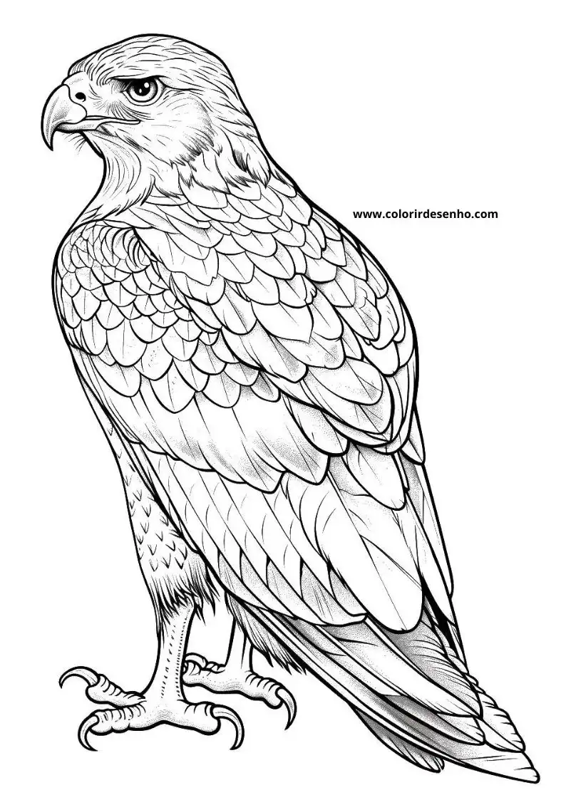 Download Free Printable Hawk Coloring Pages For Kids And Adults 7